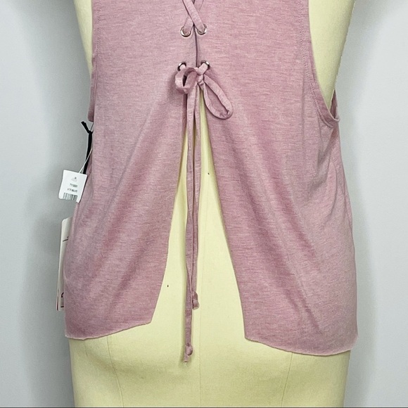 Yogalicious Mauve Lace-Up Back Tank L - Picture 9 of 11
